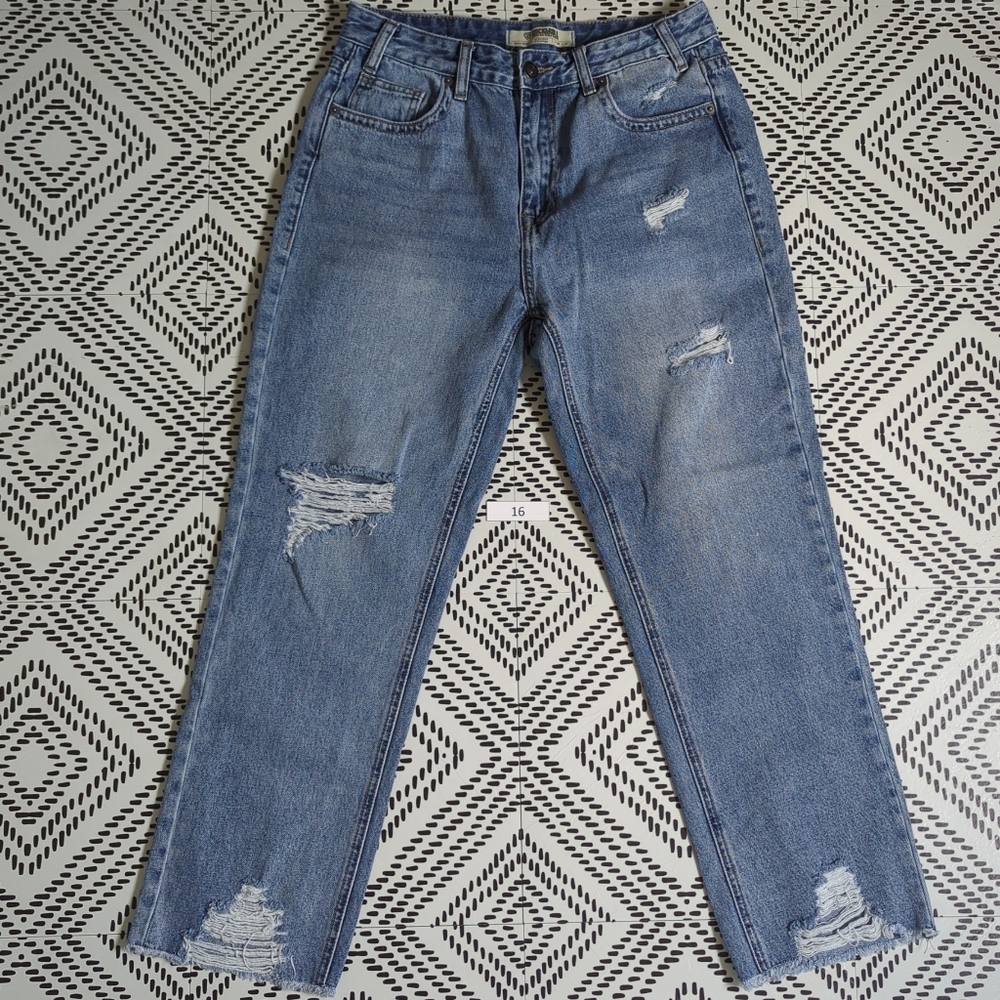 Rock and Roll Denim Cropped Straight Jeans